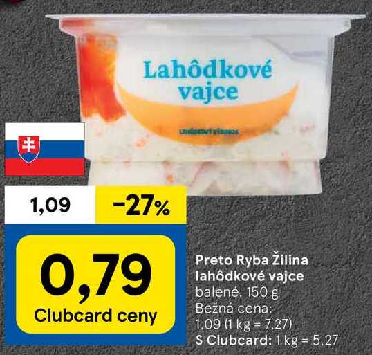 Preto Ryba Žilina lahôdkové vajce, 150 g 