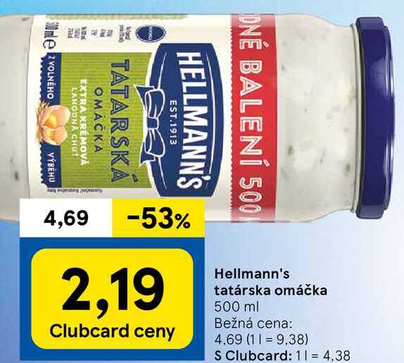 Hellmann's tatárska omáčka, 500 ml 