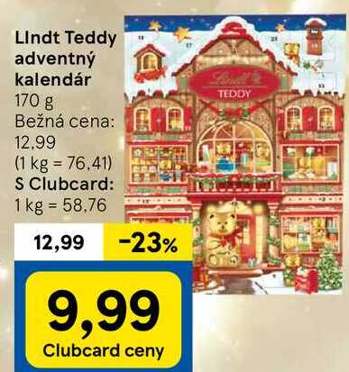 Lindt Teddy adventný kalendár, 170 g 