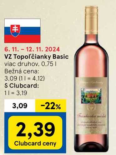 VZ Topoľčianky Basic, 0,75 l