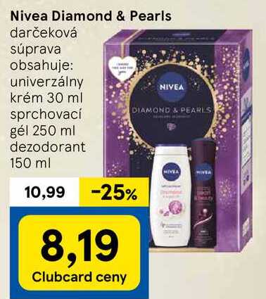 Nivea Diamond & Pearls darčeková súprava 