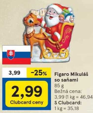 Figaro Mikuláš so saňami, 85 g 