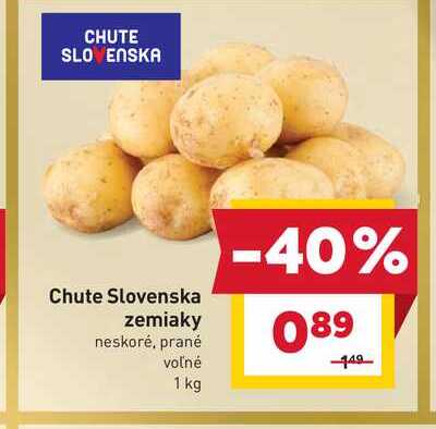 Chute Slovenska zemiaky neskoré, prané voľné 1 kg 