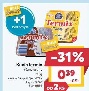 Kunín termix rôzne druhy 90 g