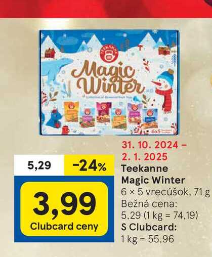 Teekanne Magic Winter 6 x 5 vrecúšok, 71 g 