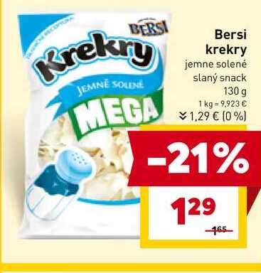 Bersi krekry jemne solené slaný snack 130 g