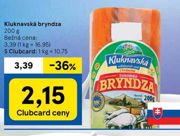 Kluknavská bryndza 200 g 