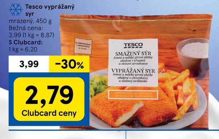 Tesco vyprážaný syr mrazený 450 g