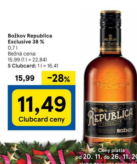 Božkov Republica Exclusive 38 % 0,7l