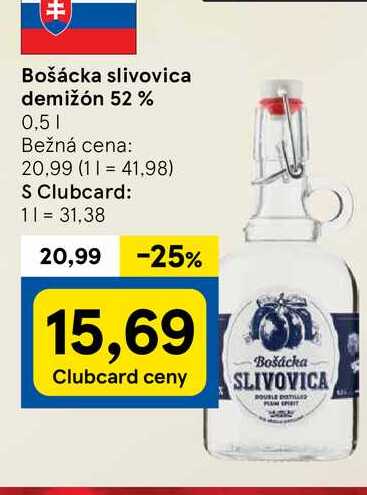 Bošácka slivovica demižón 52 % 0,5l