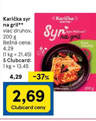 Karička syr na gril viac druhov 200 g 