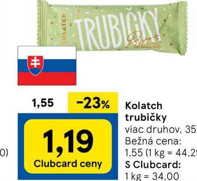 Kolatch trubičky viac druhov, 35 g