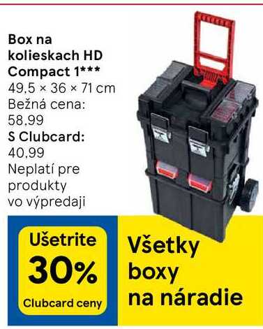 Box na kolieskach HD Compact 1 49.5 x 36 x 71 cm 