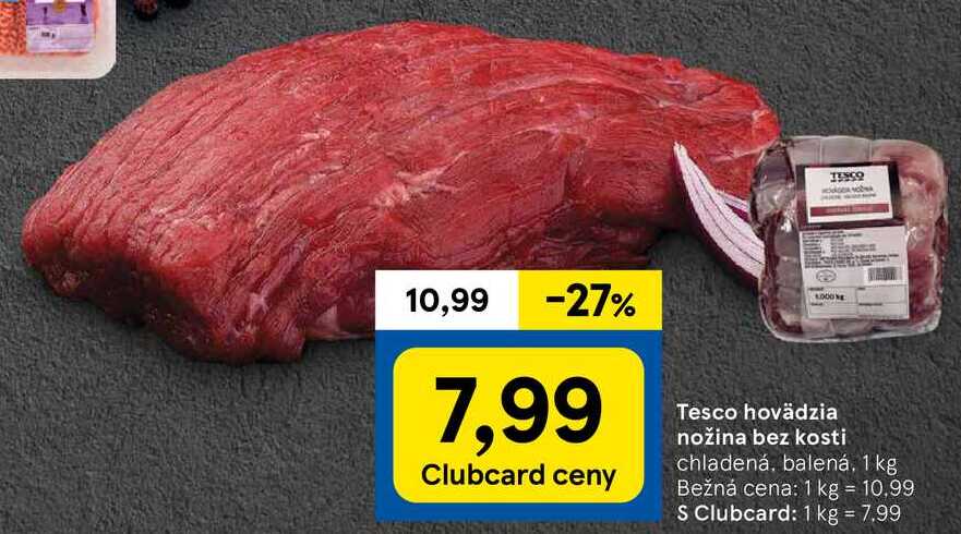 Tesco hovädzia nožina bez kosti, 1 kg