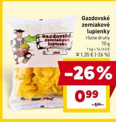 Gazdovské zemiakové lupienky rôzne druhy 70 g