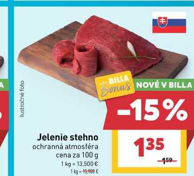 Jelenie stehno ochranná atmosféra cena za 100 g 