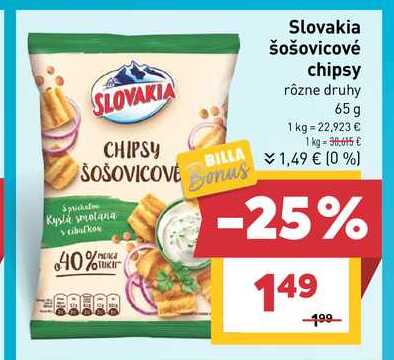 Slovakia šošovicové chipsy rôzne druhy 65 g 