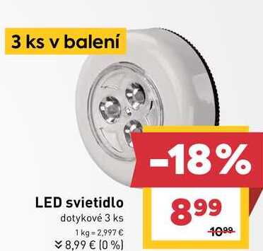 LED svietidlo dotykové 3 ks