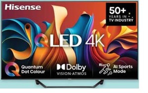 4K Ultra HD Smart QLED TV HISENSE 50A7NQ