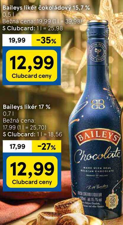 Baileys likér čokoládový 15,7 %, 0,5 l