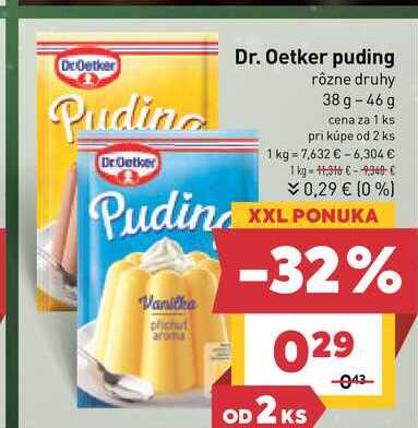 Dr. Oetker puding rôzne druhy 38 g