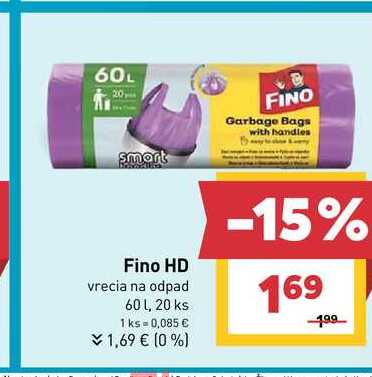 Fino HD vrecia na odpad 60l, 20 ks 