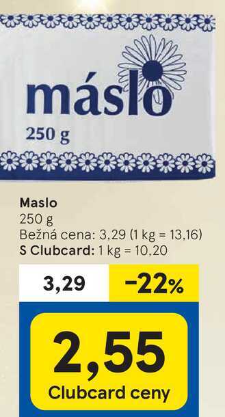 Maslo, 250 g  v akcii