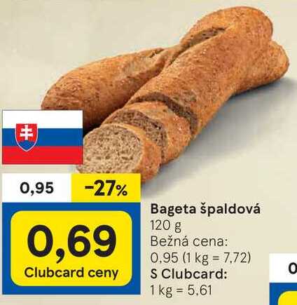 Bageta špaldová, 120 g