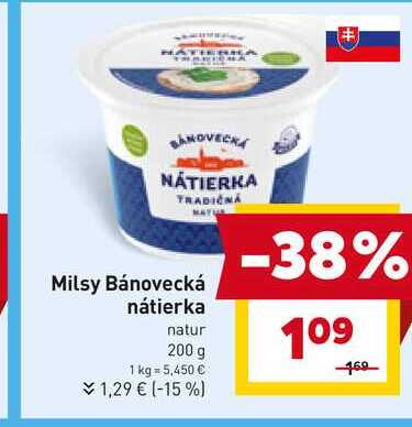 Milsy Bánovecká nátierka natur 200 g