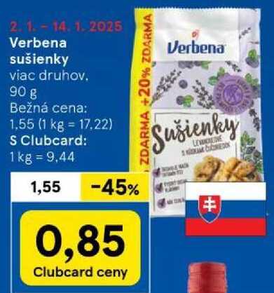 Verbena sušienky, 90 g