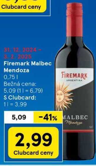 Firemark Malbec Mendoza, 0,75 l