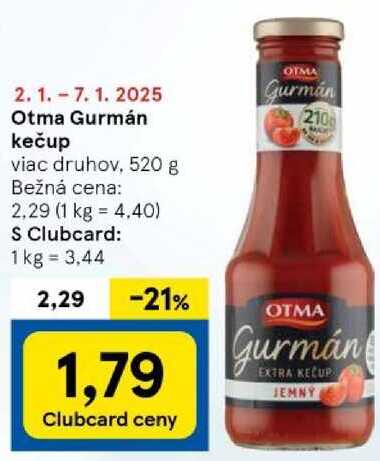 Otma Gurmán kečup, 520 g 