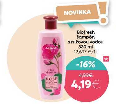 Biofresh šampón s ružovou vodou 330 ml 