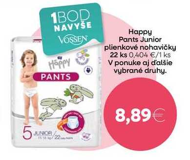 Happy Pants Junior plienkové nohavičky 22 ks