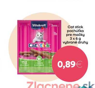 CatStick Healthy Cat stick pochúťka pre mačky 3x6g 