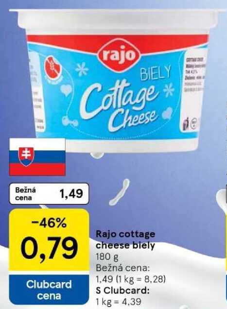 Rajo cottage cheese biely, 180 g  