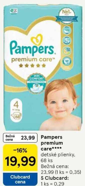 Pampers premium care, 68 ks