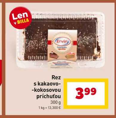 Rez s kakaovo-kokosovou príchuťou 300 g 