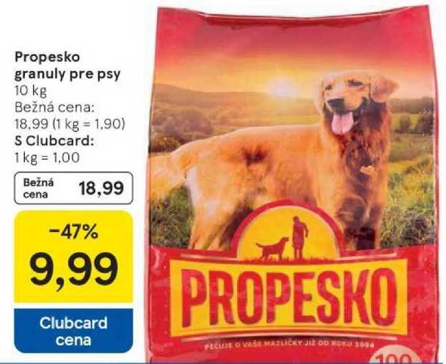 Propesko granuly pre psy, 10 kg 