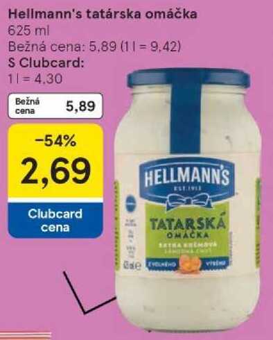 Hellmann's tatárska omáčka, 625 ml