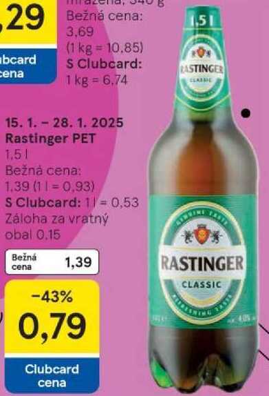 Rastinger PET, 1,5 l