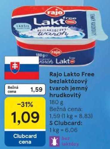 Rajo Lakto Free bezlaktózový hrudkovitý, 180 g 