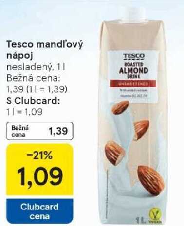 Tesco mandl'ový nápoj, 1 l