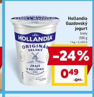 Hollandia Gazdovský jogurt biely 200 g 