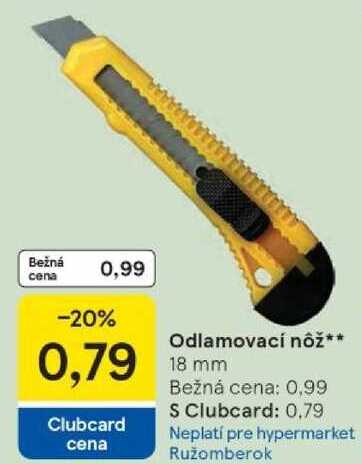 Odlamovací nôž