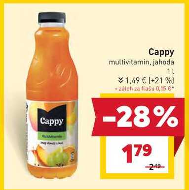 Cappy multivitamin, jahoda 1l