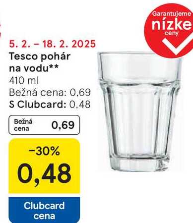 Tesco pohár na vodu