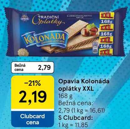 Opavia Kolonáda oplátky XXL, 168 g