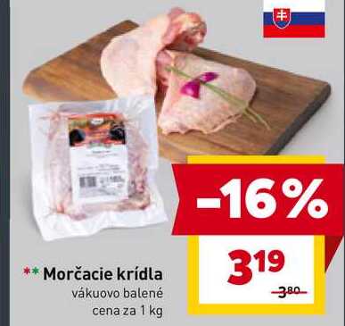 Morčacie krídla vákuovo balené cena za 1 kg 