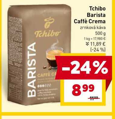 Tchibo Barista Caffè Crema zrnková káva 500 g